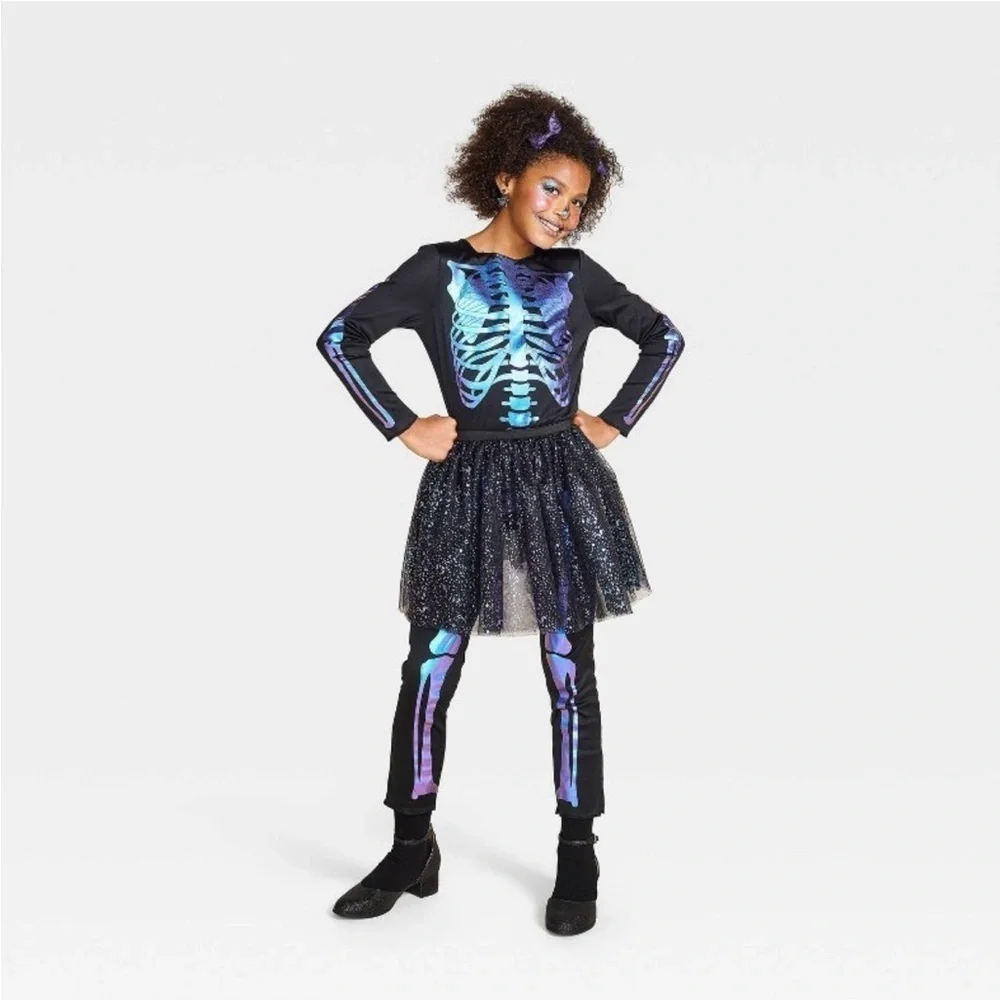 NEW Hyde & EEK! Skeleton Ballerina Costume Girls Sz Large